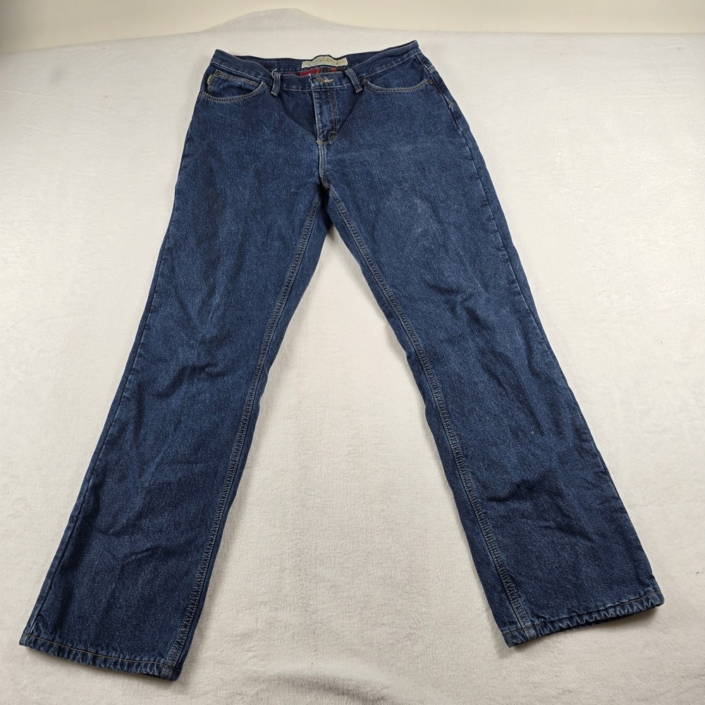 Cabelas Casuals Womens Size 10 R Flannel Lined Denim Jeans Blue 917913